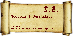 Medveczki Bernadett névjegykártya