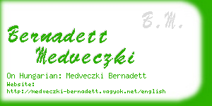 bernadett medveczki business card